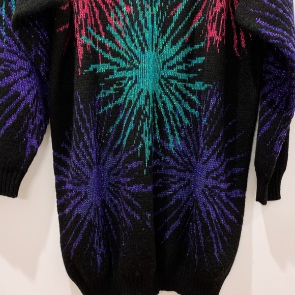Unique Vintage Oversize Fireworks Sweater - Picture 6 of 6